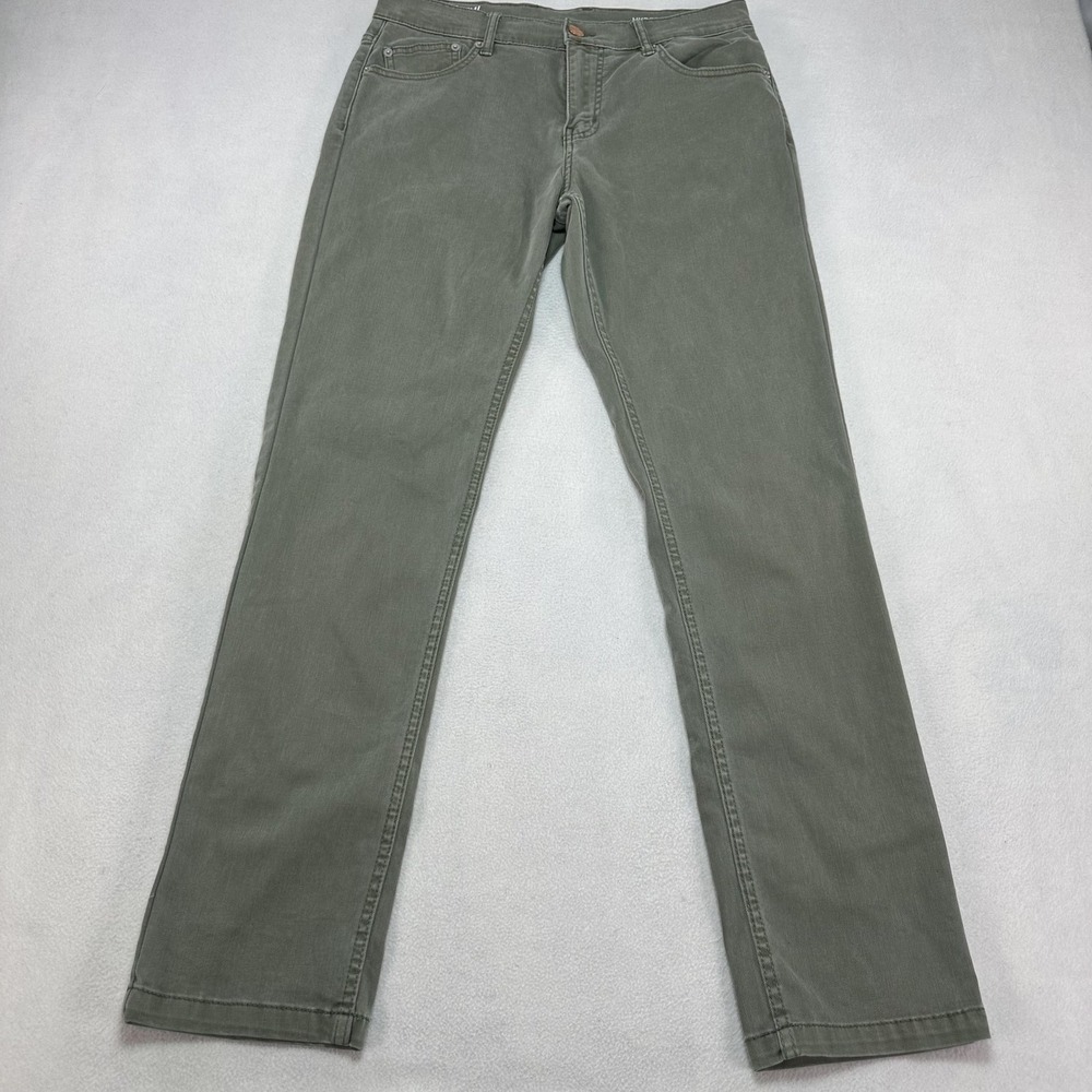 Mugsy Hydes Jeans Mens 32x32 Green Slim Straight Stretch Denim Casual Pants Prep